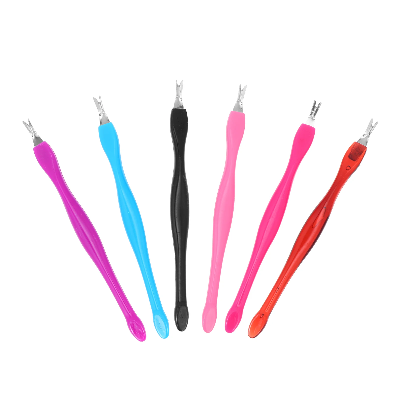 

Stainless Steel PP Cuticle Remover Dead Skin Fork Nail Tool Lightweight 3G Anti Slip Handle Suitable Nail Salons Home Use
