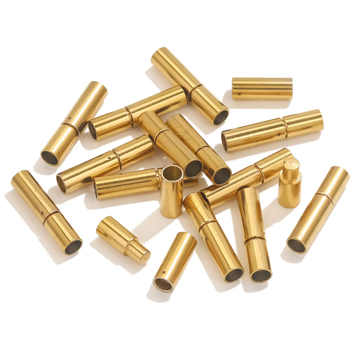 

10 Pieces Stainless Steel Long Round Rotating Buckle Fashion Accessories Bracelet Necklace DIY