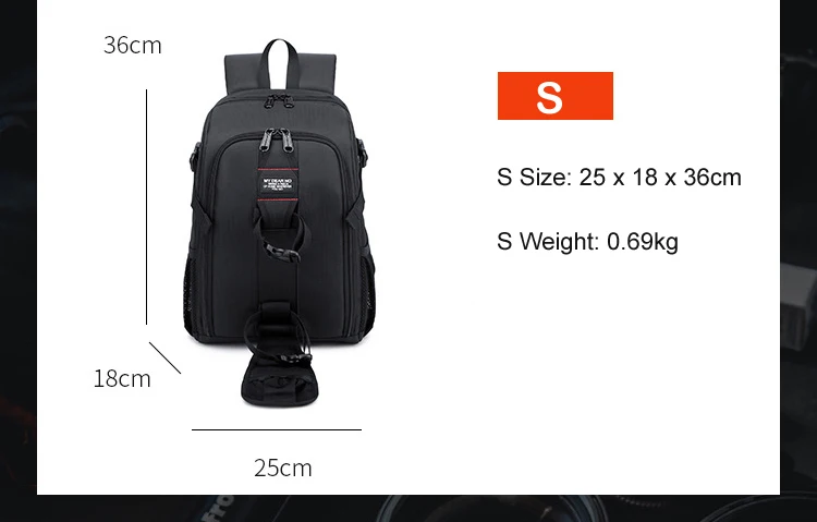 Großer Wasserdichter Fotografie-Kamerarucksack mit Regenschutz für Canon, Nikon, Sony, Pentax - Geeignet für Video-Stativ und DSLR – Detail 5