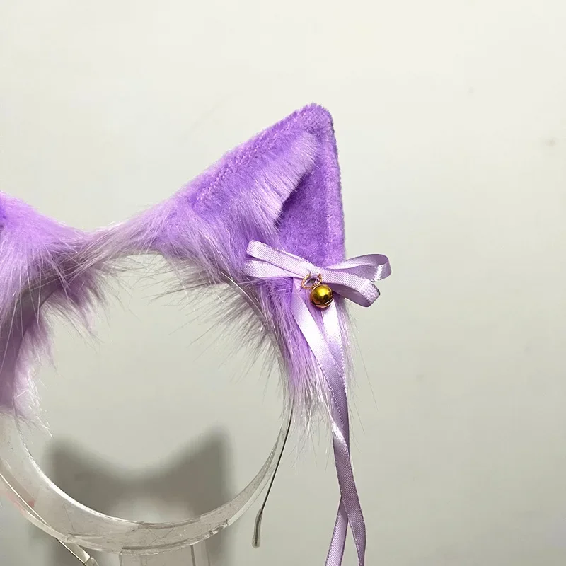 Game Party Cosplay Handmade Ears Simulated Cat Ear Halloween Cos Headdress Headband Hairhoop Bow for Anime Lolita Cosplay