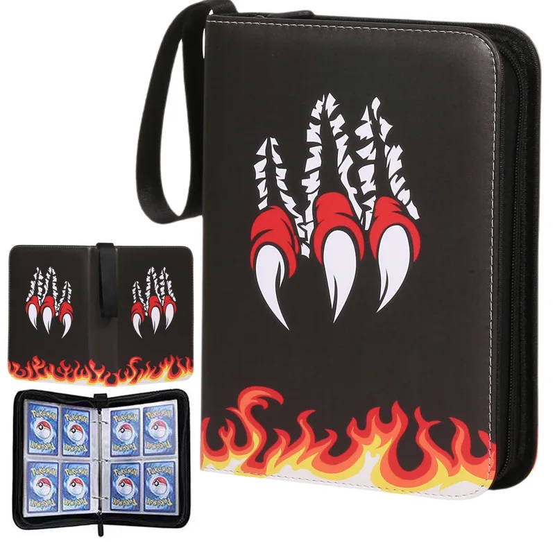 جديد البوكيمون بطاقة جمع الألبوم 400 قطعة الموثق الكرتون سستة ألبوم صور لمحبي أنيمي بولي Leather الجلود تخزين كتاب لألعاب الورق #5