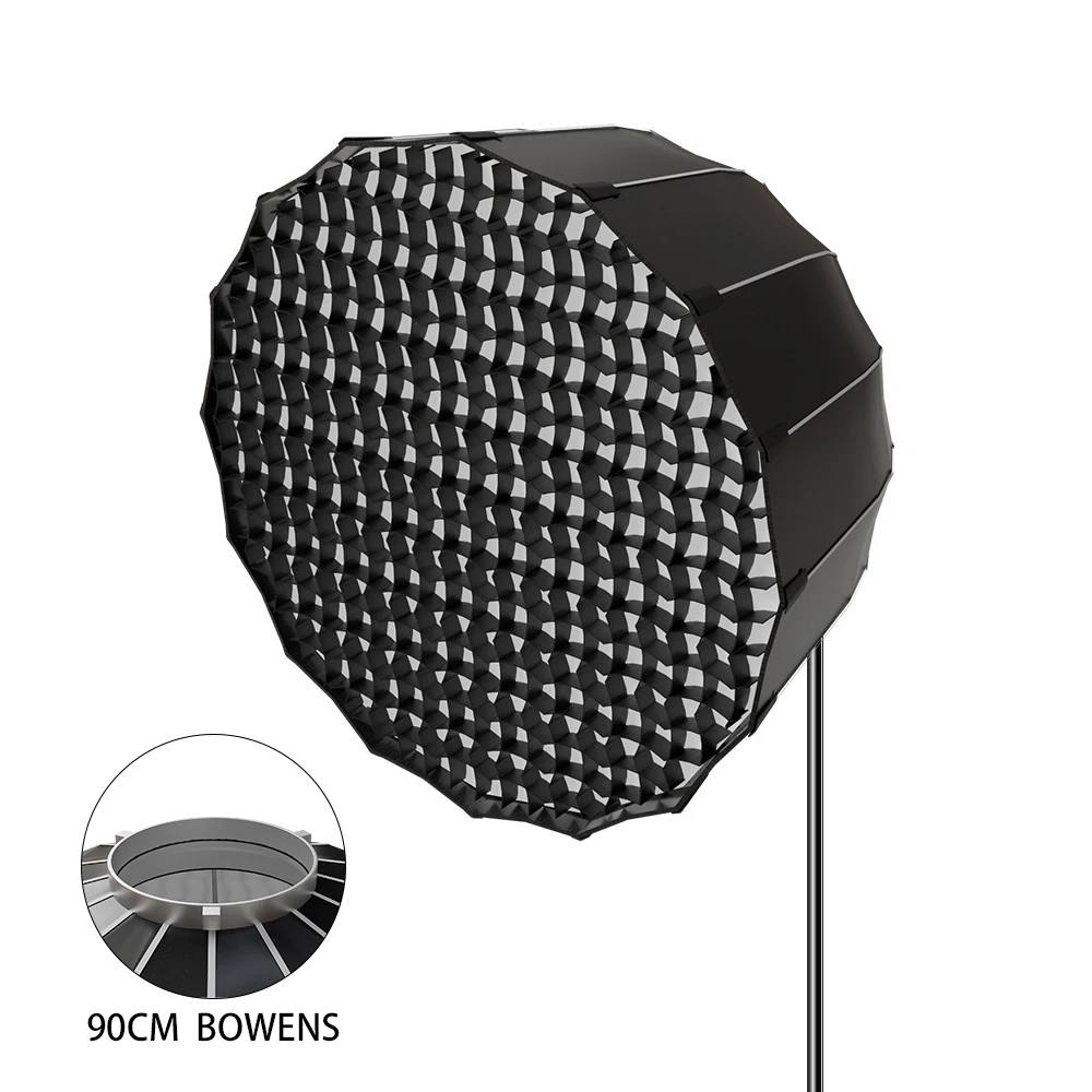 

SH Bowens Parabolic Softbox, Deep Parabolic Softbox Diffuser with Honeycomb Grille for Photo Lights,photography studio
