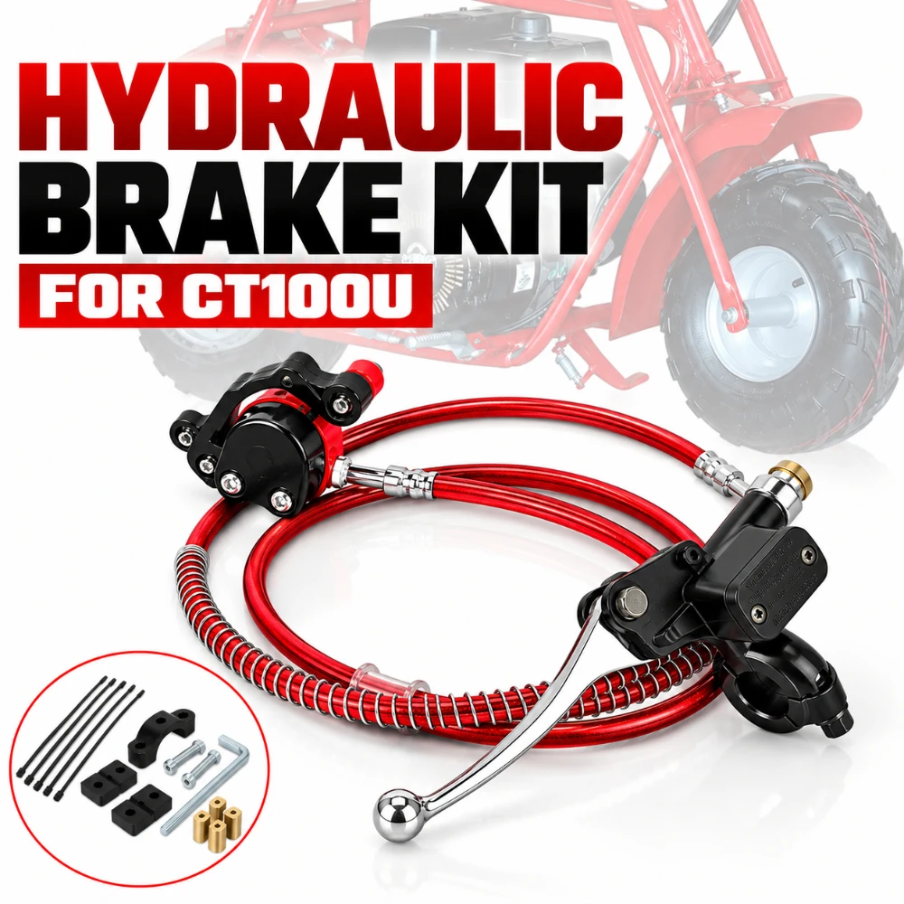 Motorcycle Hydraulic Foot Brake Pedal Lever Pad Kit Set For CT100U Baja Doodle Bug DB30 212cc 79cc 97cc 100cc Off-Road Mini Bike