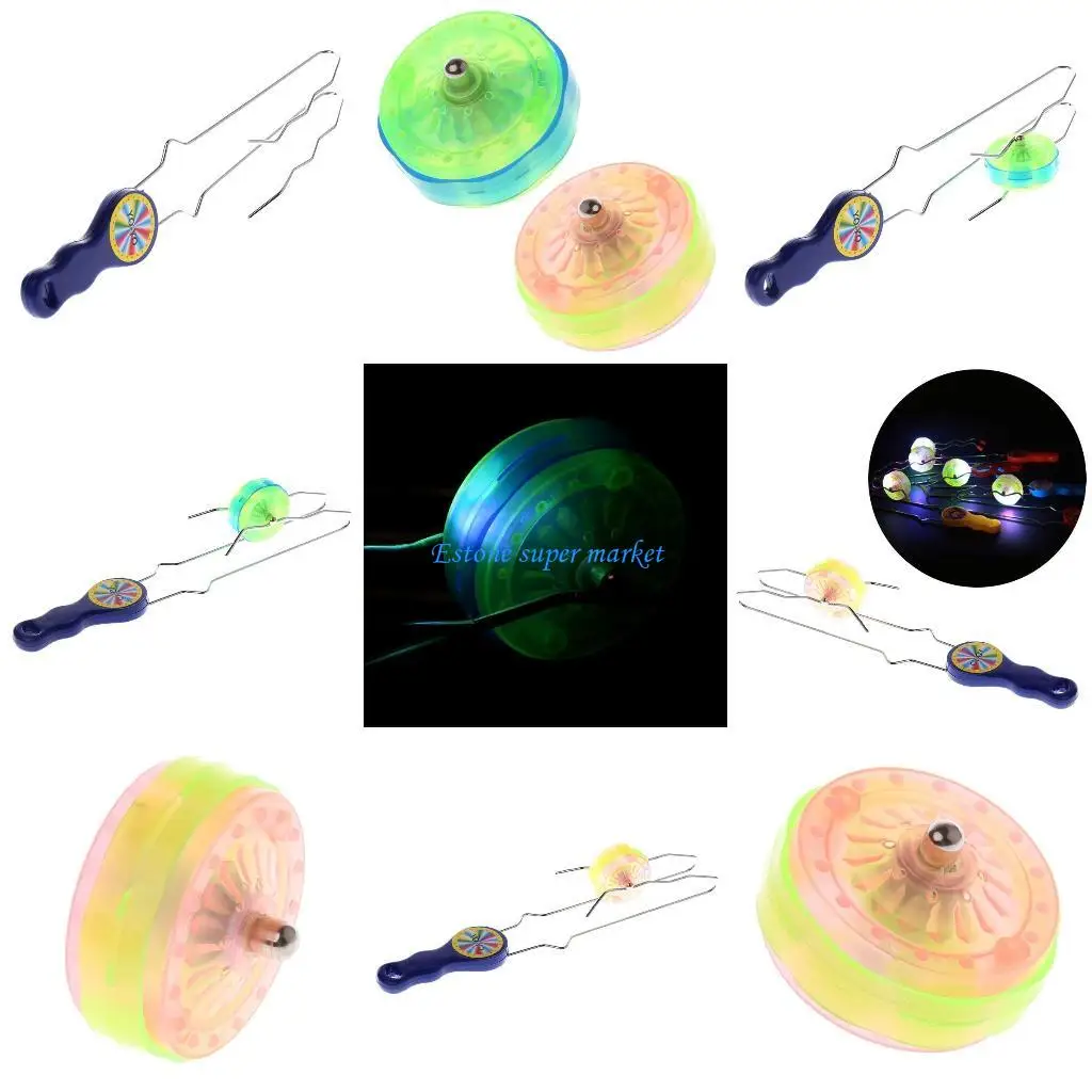 

090B Colorful LED Flashing Rolling Flywheel Ball Toy For Kids Gifts
