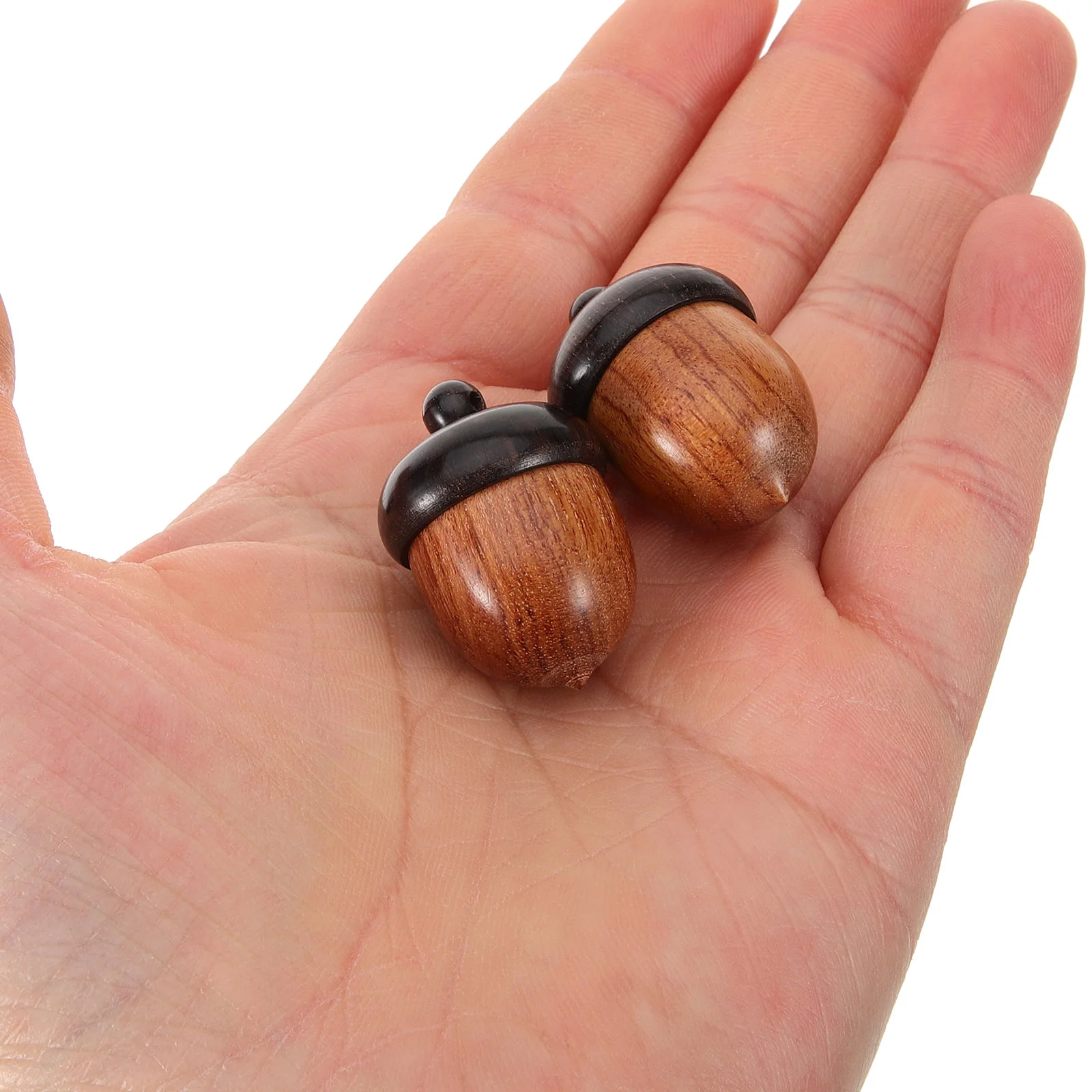 4 Pcs Wooden Acorn Pendant Jewelry Making Findings Necklaces Charms Craft Shape Pine Cones