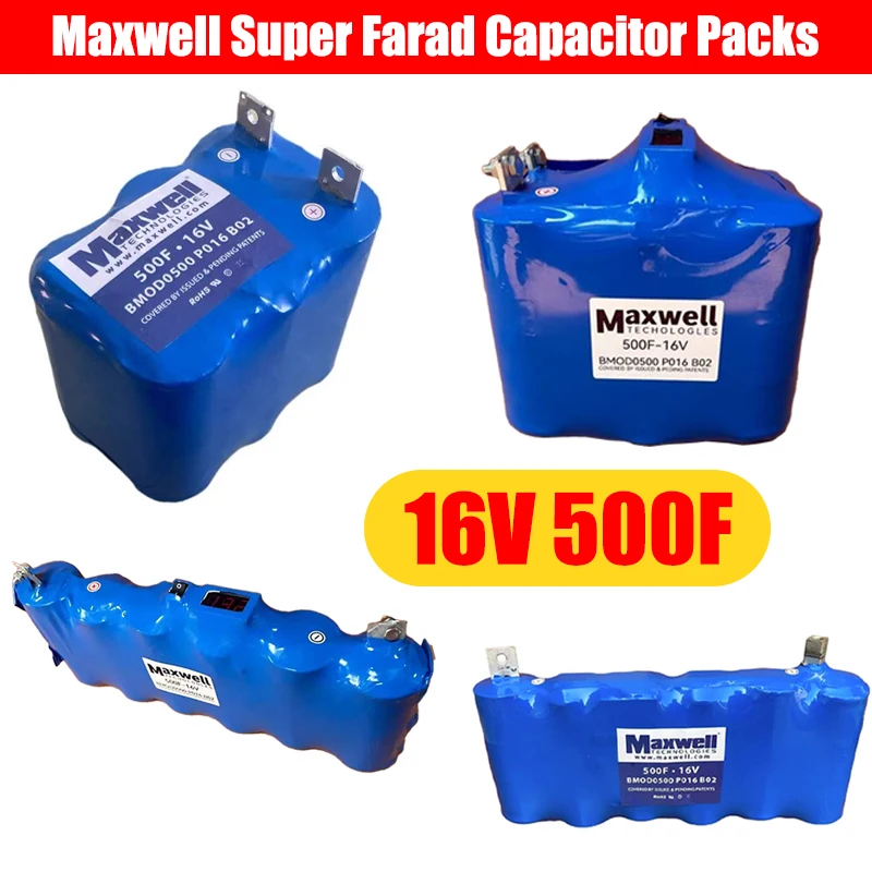 MaxWell Super Capacitor 16V 500F Long Life Energy Storage Low Operating Cost Maintenance Free For Automotive/New Energy Industry