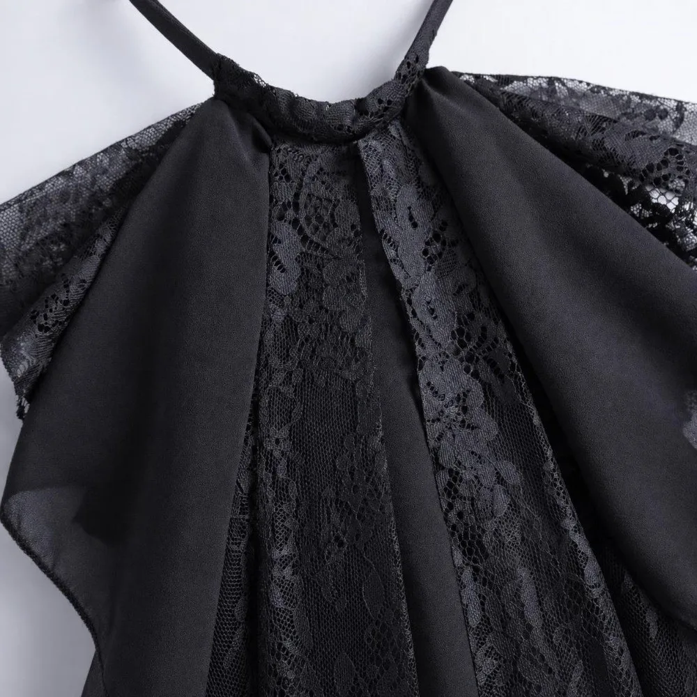 Retro Detachable Lace Collar Layered Ruffle Design False Collar Lace Neckline Adjustable Jabot Collar for Women