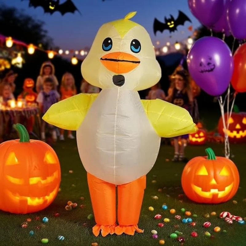 Ente aufblasbares Kostüm für Erwachsene, aufblasbares Entenkostüm, lustiges Halloween-Kostüm, Karneval, Cosplay, Weihnachtsdekoration