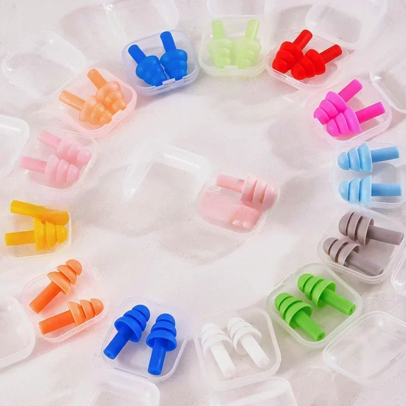 Colorful Soft Silicone Earplugs Waterproof Swimming Waterproof Insulation Comfort Ear Plugs Noise Cancelling For Sleep