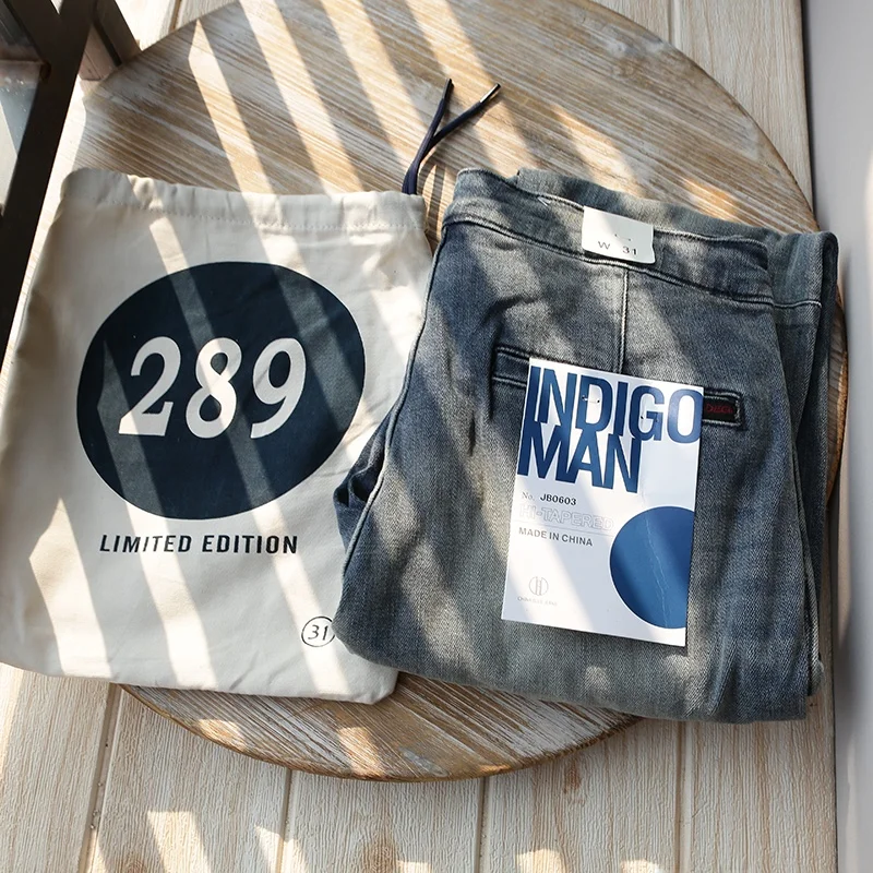 

Мужские джинсы Waed Denim: повседневные, винтажные, с 3D-кроем, приталенные, модные, городские, молодежные, весенняя коллекция
