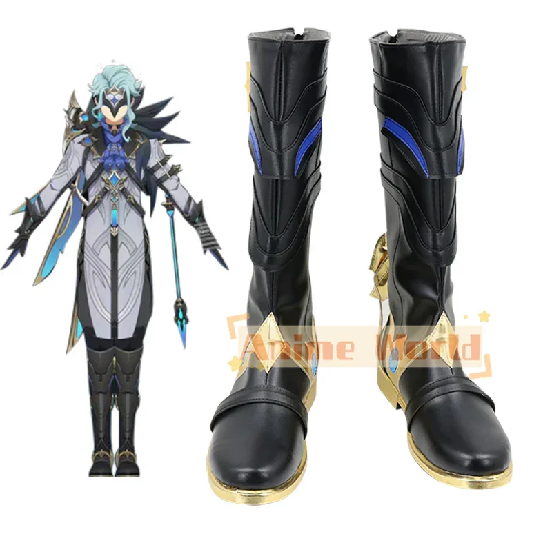 أحذية Genshin Impact Eleven Fatui Harbingers The Doctor Il Dottore أحذية كوسبلاي أحذية كرنفال الهالوين مصنوعة حسب الطلب