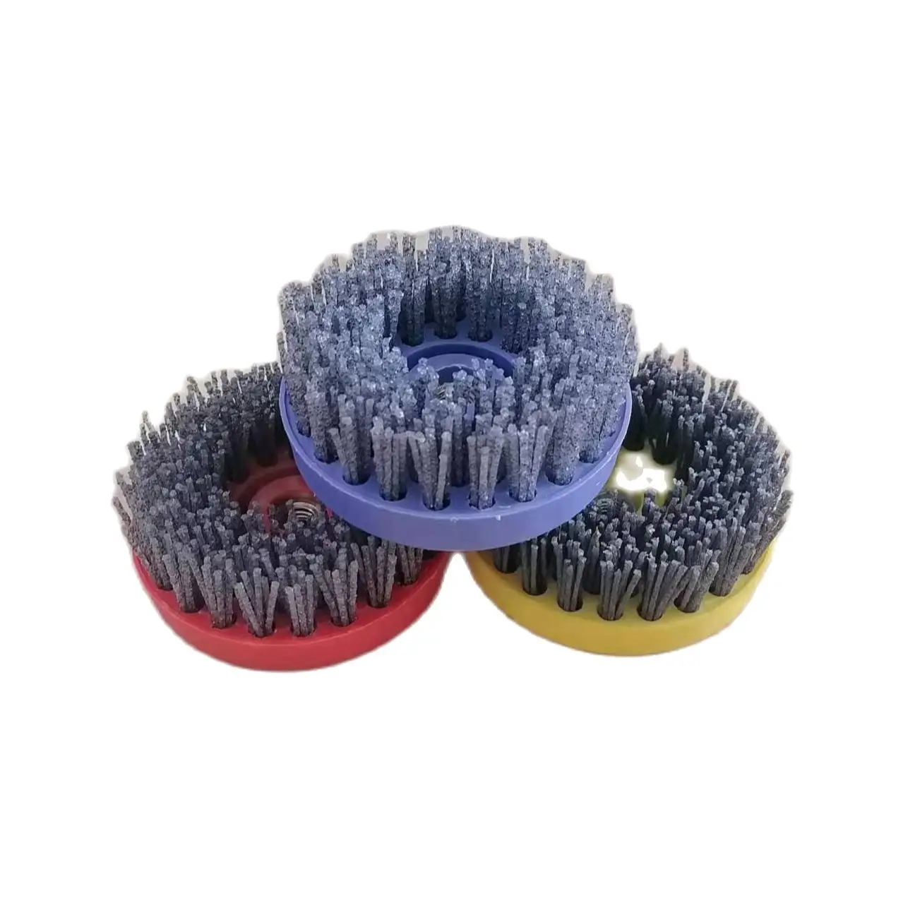 4 inch 110mm Circular Round Stone Abrasive Silicon Carbide Antique Brush For Marble Granite Concrete Surface Polishing