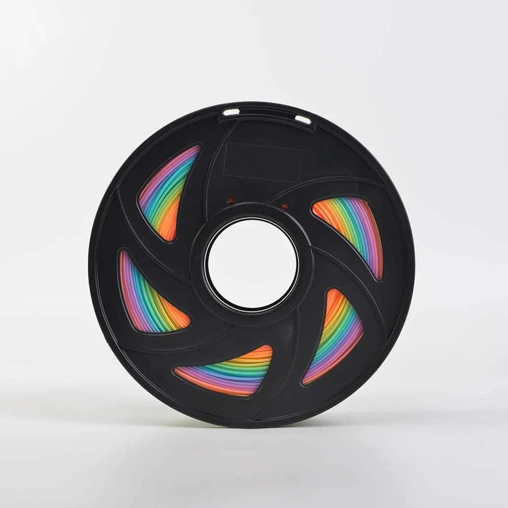 Factory High Quality 1kg/roll 1.75mm rainbow PLA 3D Filament Bulk