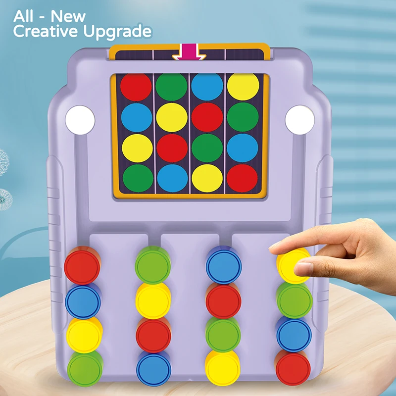 Four-Color Positioning Chess Board Game for Children, Logical Thinking Training, Hand-Eye Coordination, Color Recognition, Matching, Montessori Early Education Educational Toys
