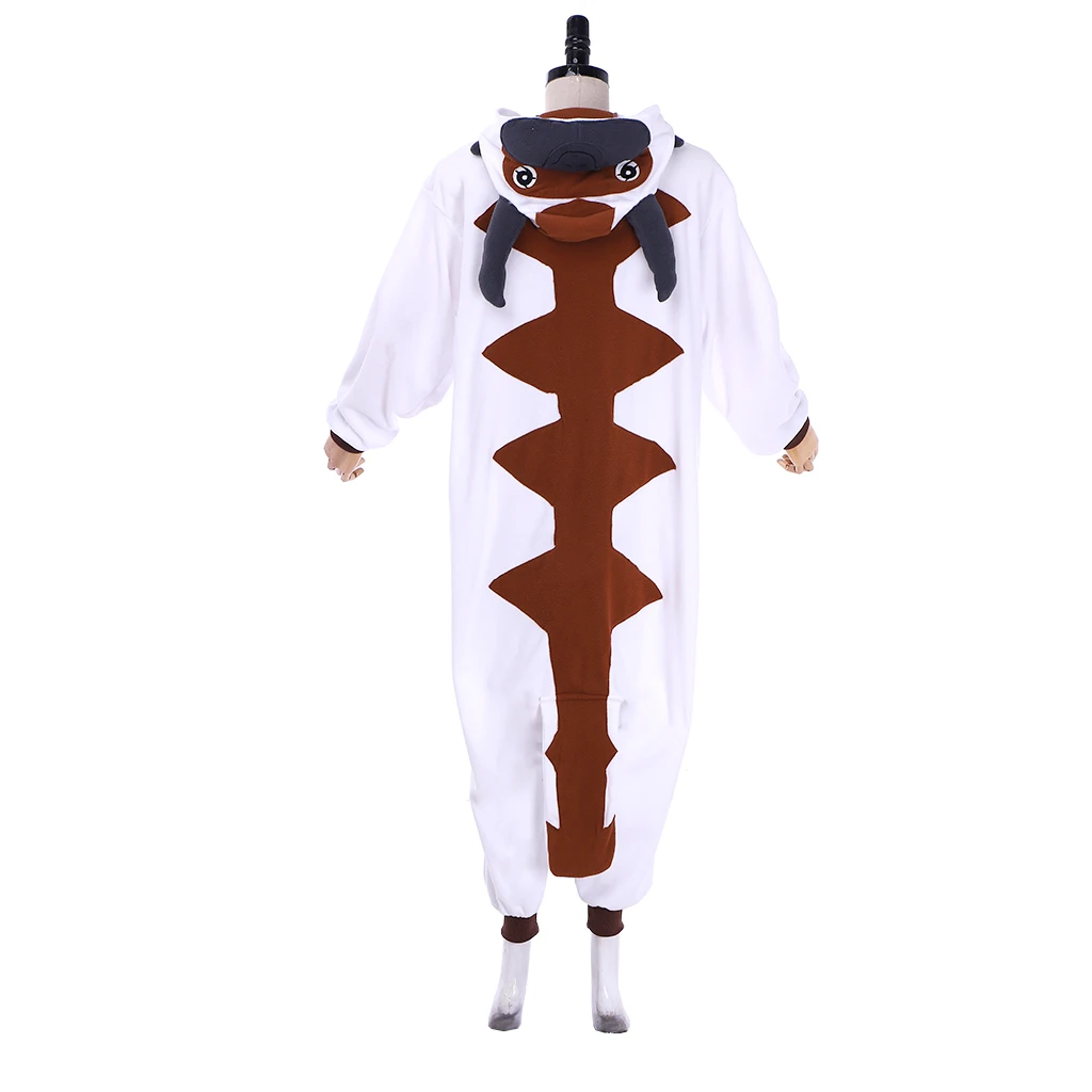 Appa Cosplay the Last Airbender Jumpsuit Pajamas Unisex Hoodie Sleepwear Cow Design Rompers Homewear Evening Party Outfit