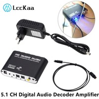 LccKaa 5.1 CH Audio Decoder SPDIF Coaxial To RCA DTS AC3 Optical Digital Amplifier Analog Converte Amplifier HD Audio for TV