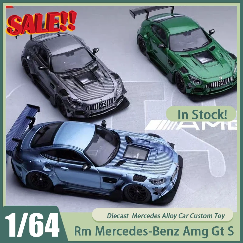 

Новая в наличии модель Rm Rhino 1:64 Mercedes-Benz Amg Gt S автомобиль из сплава, миниатюрные литые под давлением Mercedes украшения, игрушки на заказ, подарок для детей