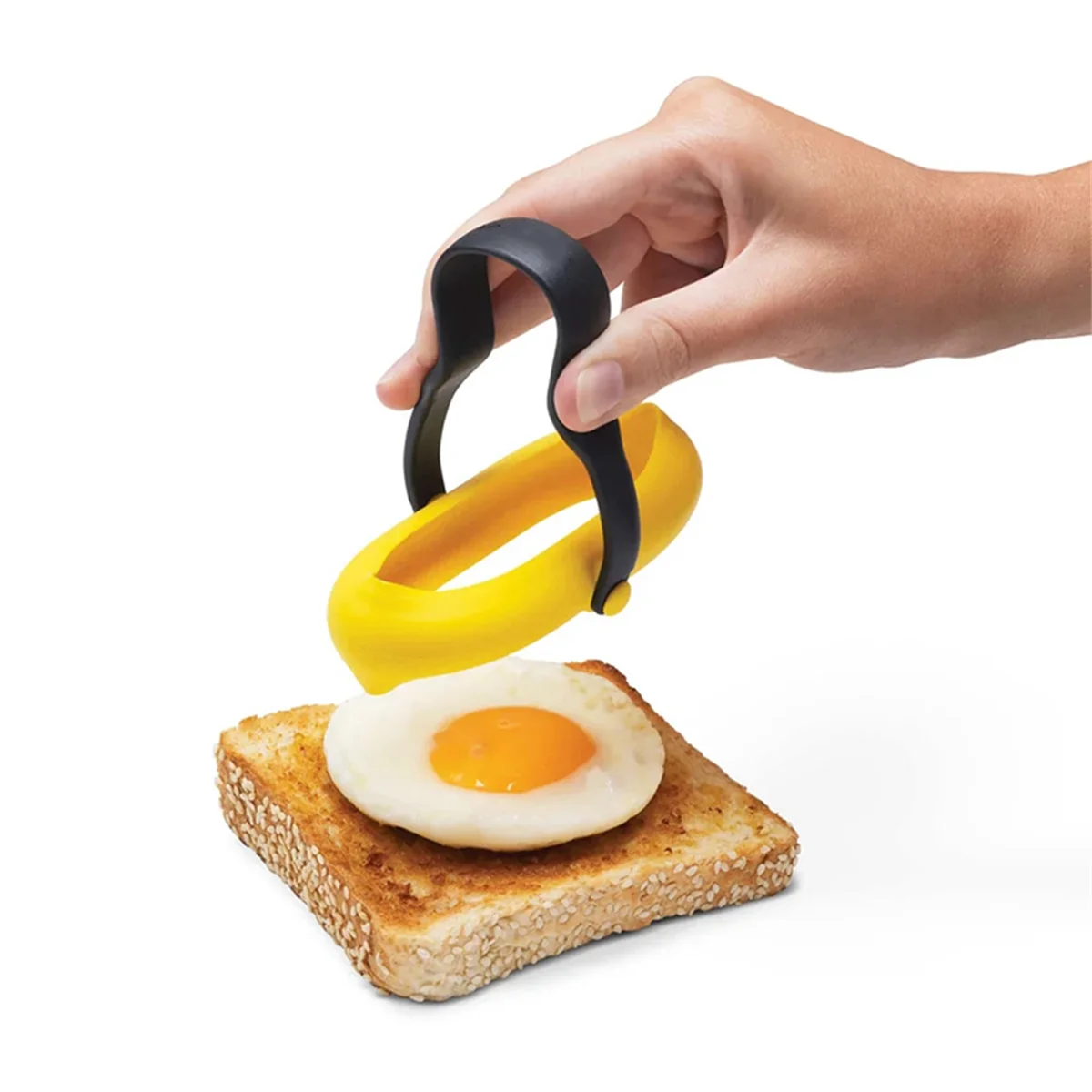 Egg Flipper Spatula Silicone Egg Rings 2-In-1 Grip and Flip Spatula Pancake French Toast Omelet Making for Home,1PCS