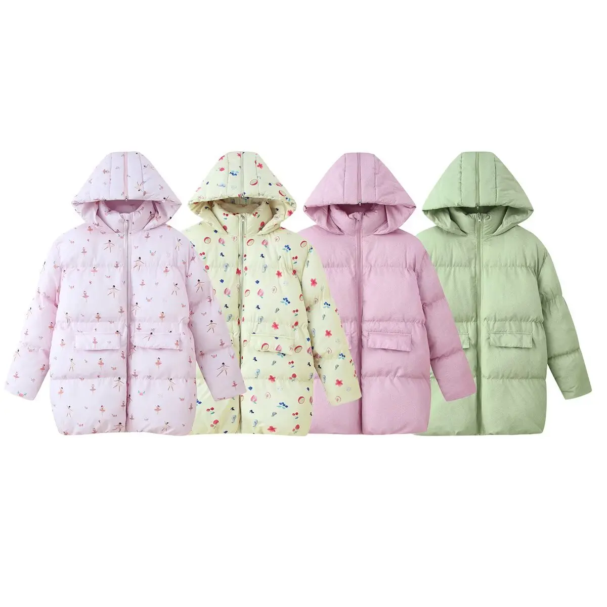 

DiYiG WOMAN 2025 winter new fashion multi-color hooded long sleeve cotton-padded jacket all-match zipper coat Outerwear Mujer