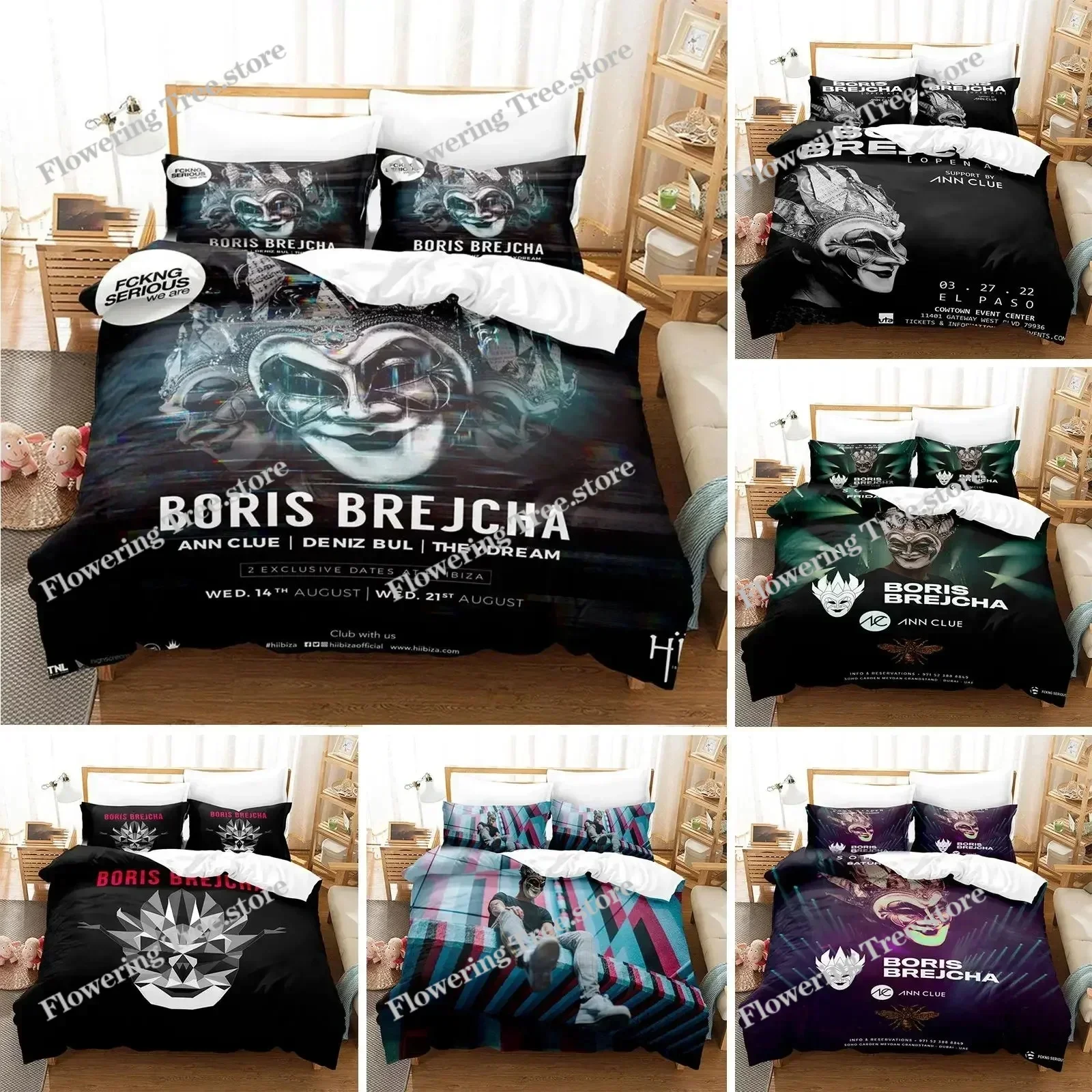3D Printed Boris Brejcha Bedding Set Duvet Cover Bedroom Comforter Covers Single Twin King Size Quilt Cover Home Textile029