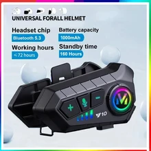 Auriculares Y10 para Casco de Motocicleta 1000mah
