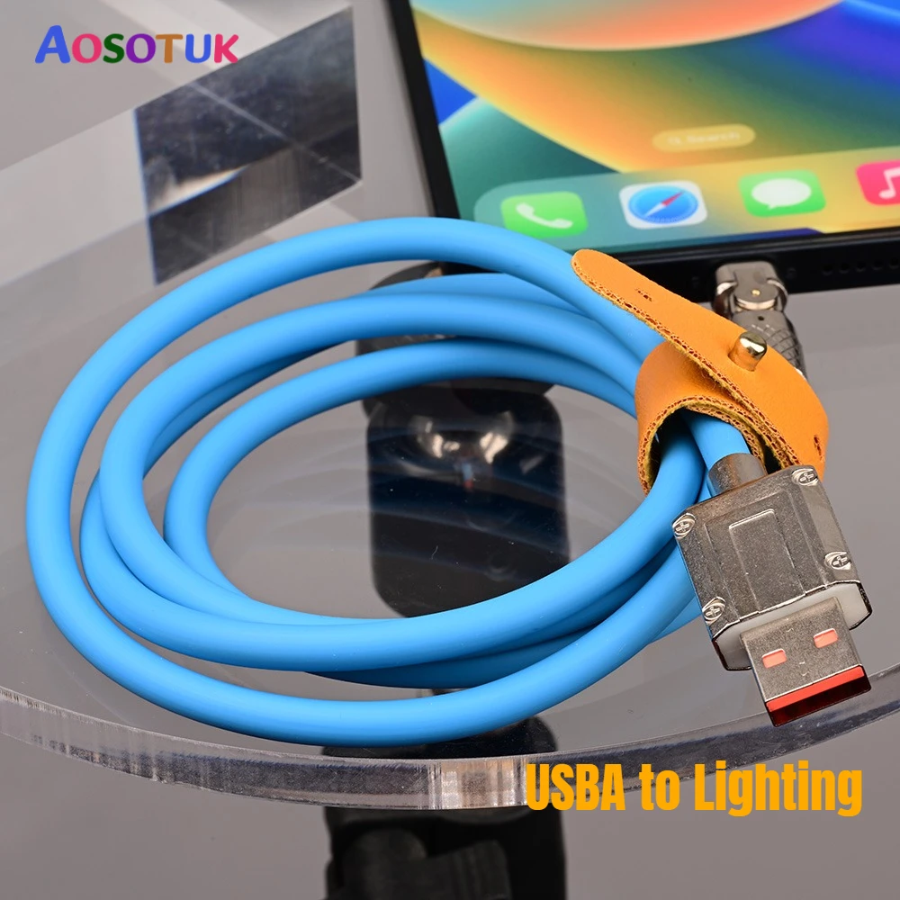 

Угловой USB-кабель для зарядного устройства с 180 градусов для iPhone 14 13 12 11 XS Max XR X 8 7 6 Plus 5 SE Длинный провод для мобильного телефона 1 м 2 м