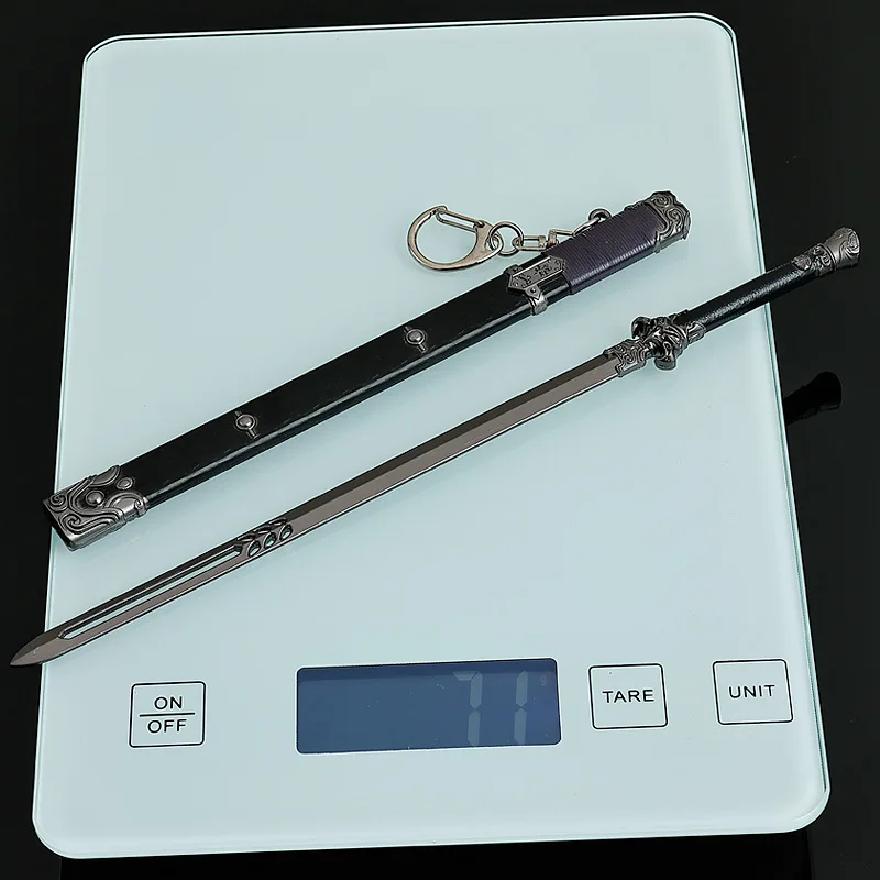 22cm/8.66in Where Winds Meet Game Peripheral Weapon Models Silent Swords Metal Sheathed Crafts Toys Desktop Display Gift for Boy
