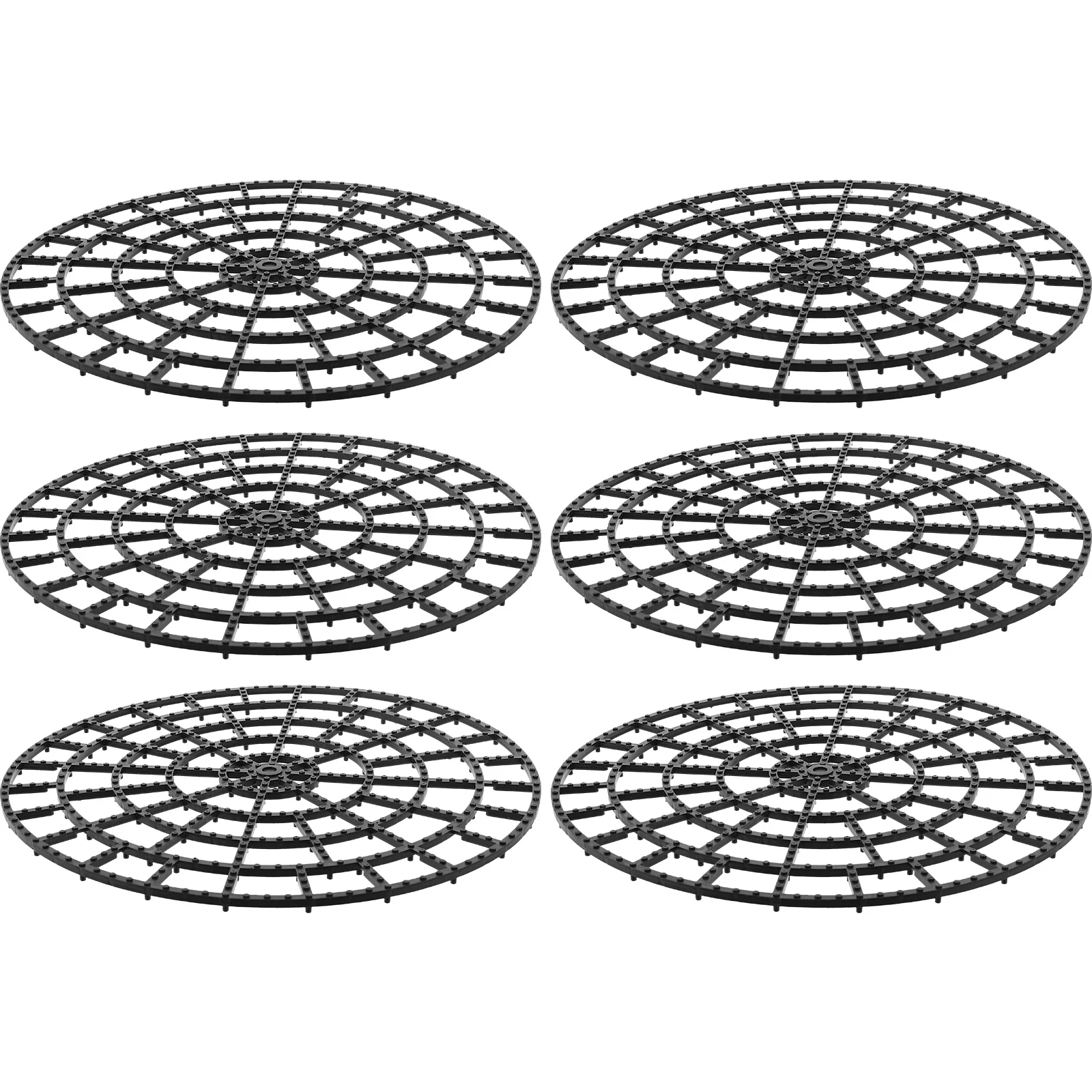 6 pezzi tappetino inferiore per vaso da fiori tappetino rialzato in plastica riutilizzabile per fioriere da interno ed esterno solleva vasi protezione per pavimento giardino casa ufficio