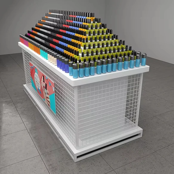 Supermarket Metallic Shelves Cosmetic Display Custom Shelving Wooden Grocery Convenience Store  Nail Polish Rack Store Shelves