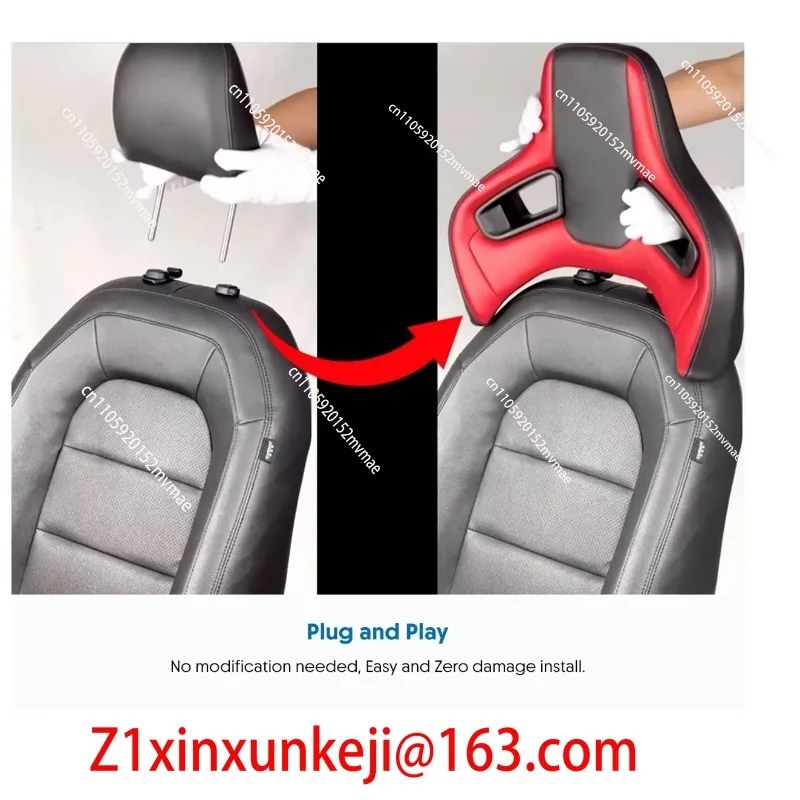 Universal Insert Racing Seat Headrest High-Quality PVC Suitable for Sports Car Seat Head