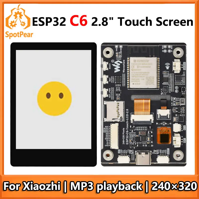 ESP32-C6 For Xiaozhi 2.8inch LCD Display Capacitive AI Development Board 240×320 2.8 inch TouchScreen