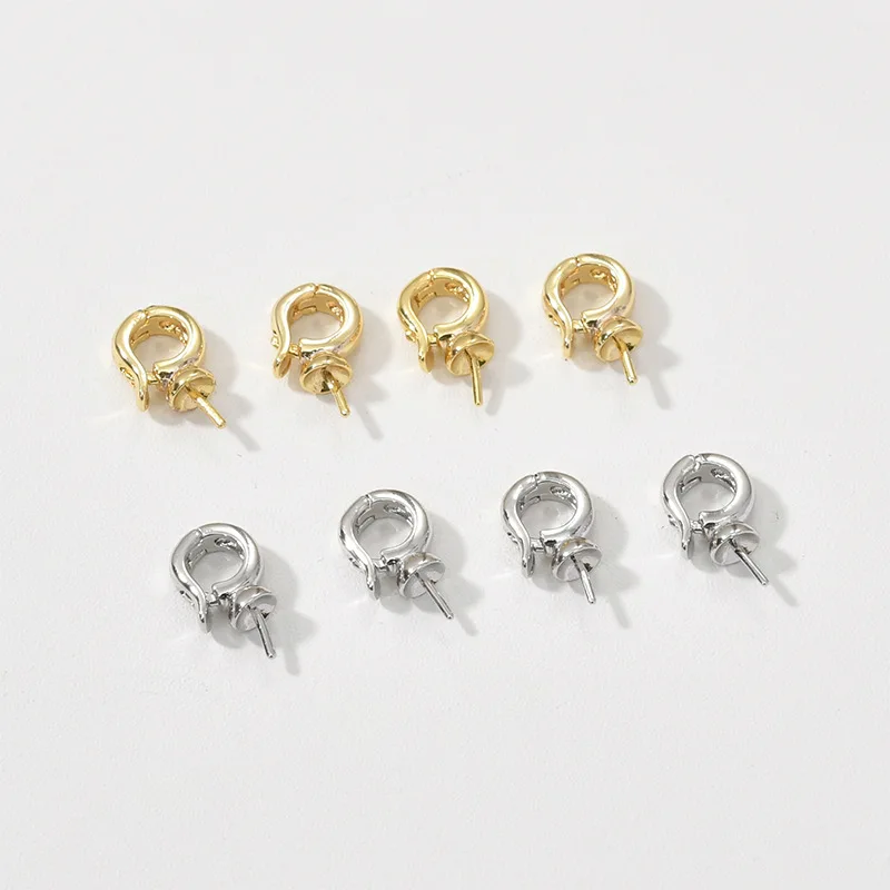 Copper-plated 14k Gold Round Sheep's Eye Pendant Button Head DIY Bracelet Necklace Jewelry Pendant Buckle Accessories Material