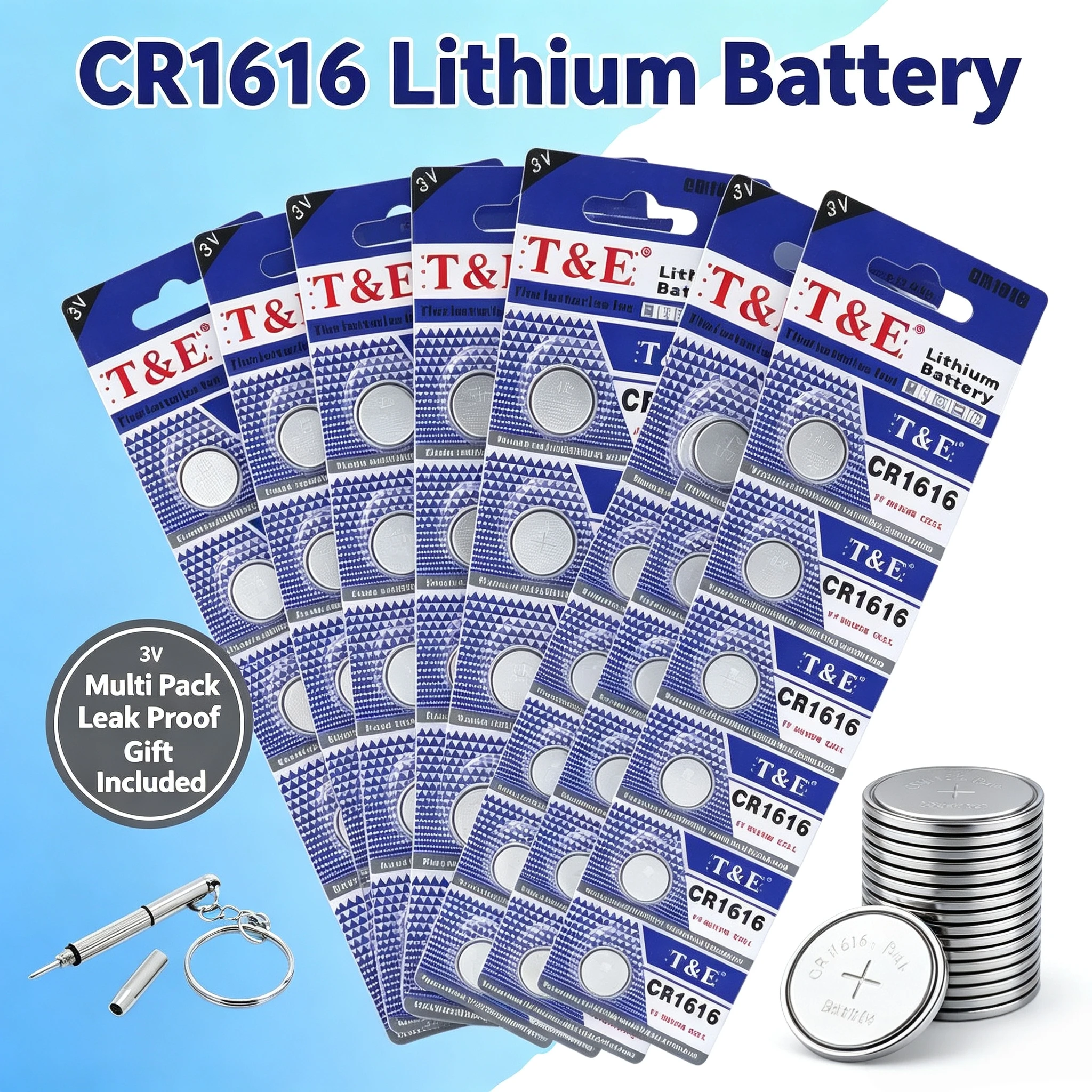 HIGH 3V CR1616  CR 1616 Coin Cells Battery 50mAh DL1616 BR1616 5021LC LM1616 ECR1616 Lithium Battery For Watch Remote Contro