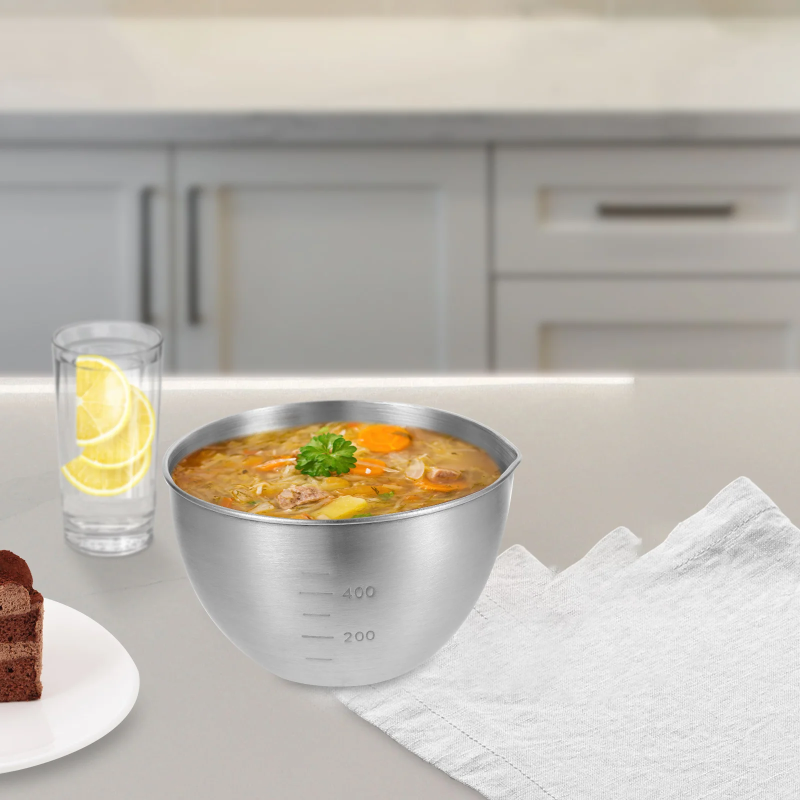 

1 шт., миска для смешивания из нержавеющей стали, глубина 2,5 л, кухонные миски для выпечки салата, теста, яичная миска для выпечки, кухонные принадлежности