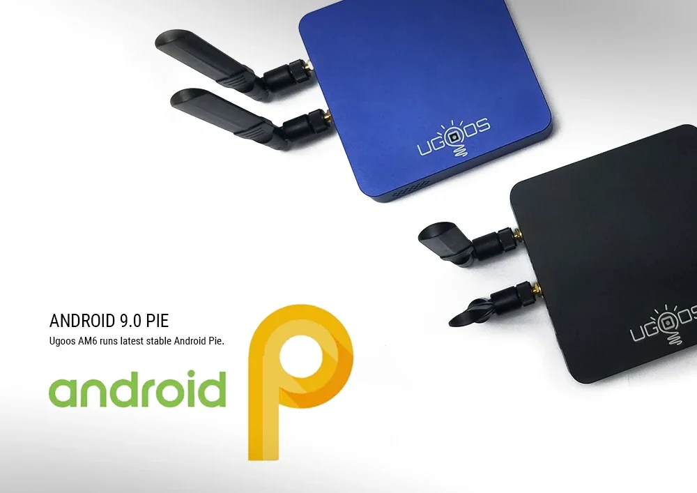 ใหม่ Ugoos AM6B Plus Wifi 6 สมาร์ท Android 9.0 กล่องทีวีสนับสนุน Dolby 4k Amlogic S922XJ DDR4 4GB 32GB Set-top Box