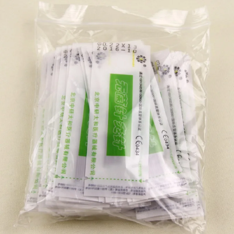 

500 Piece/box Sterile Acupuncture Needle Dry Disposable Needle Massage Needle Individual Packaging Acupuncture Needle with Guide