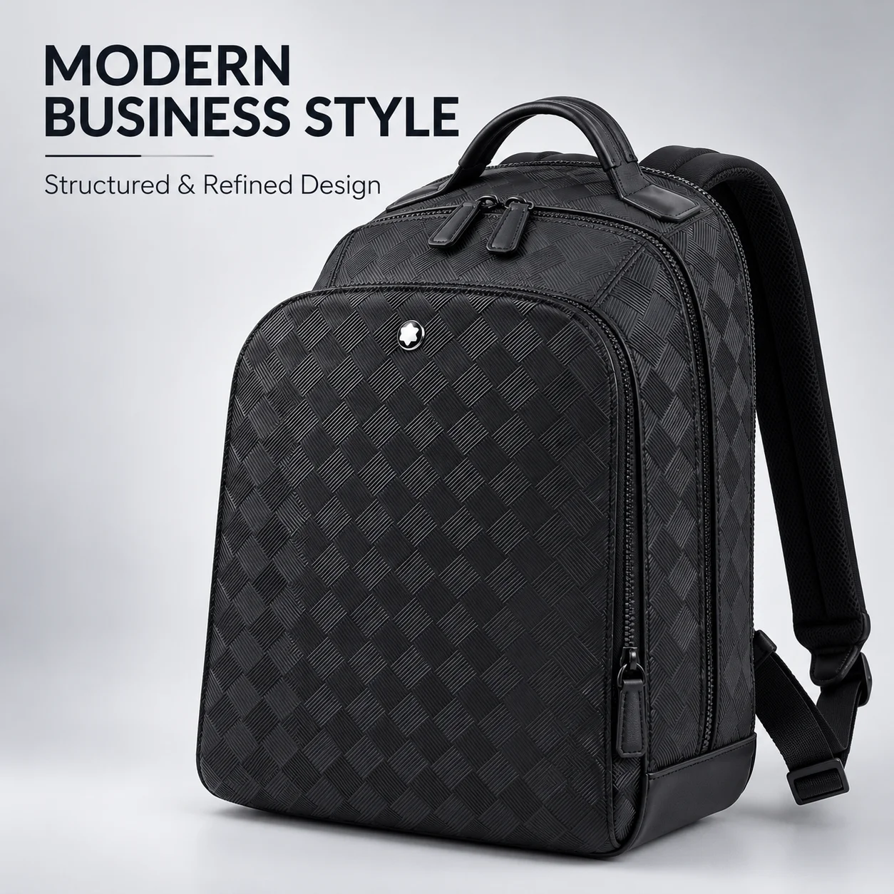 Mens Backpacks Genuine Leather Large Capacity Cowhide Laptop Bag with Breathable Mesh Back for Business Travel Daily Trips