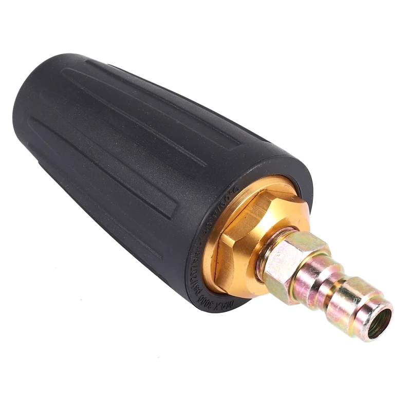 NEW-Universal Pressure Washer Turbo Nozzle For High Pressure Outlet Fitting Rotary 3.0 Orifice 1/4 Inch Quick-Connect Plug Spray