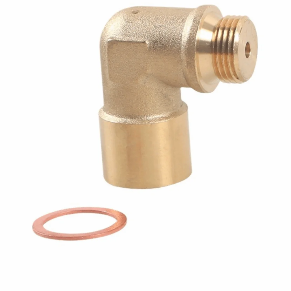 Connector Plug Brass Material Brass Fitting Gold 90 Degree Universal Connector M18 X 1.5 90 Degree Sensor Adapter Vehicle Repair