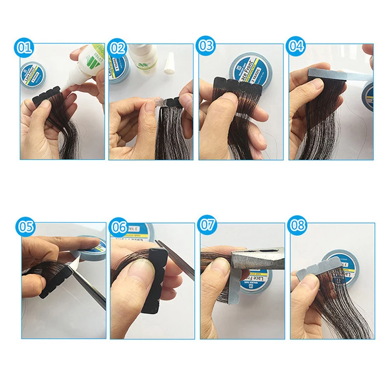 Frente Lace Wig Glue para extensão do cabelo, fita dupla face, adesivo, 3 jardas