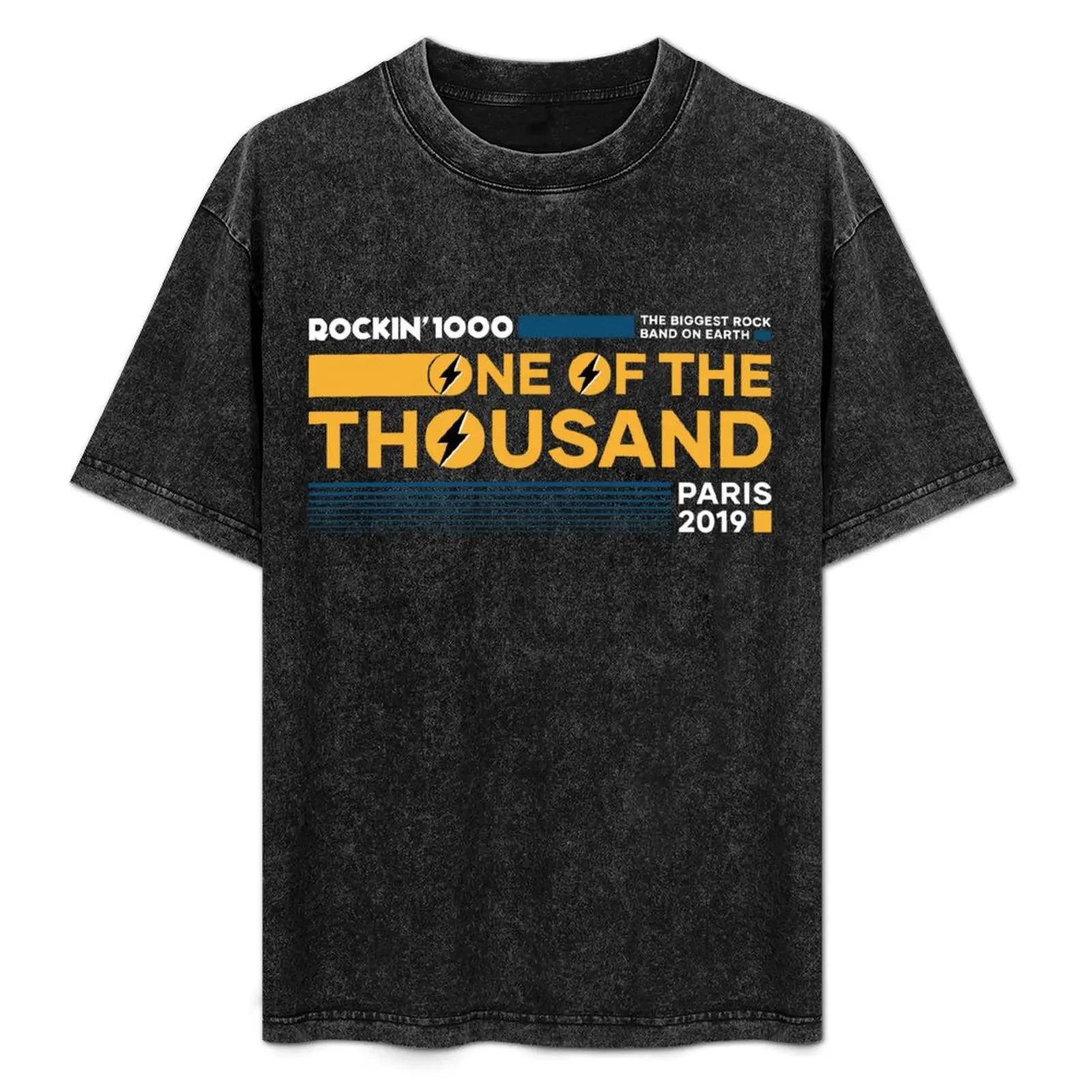 

Rockin'1000 - Paris 2019 T-Shirt Art Pattern Printed Casual Top