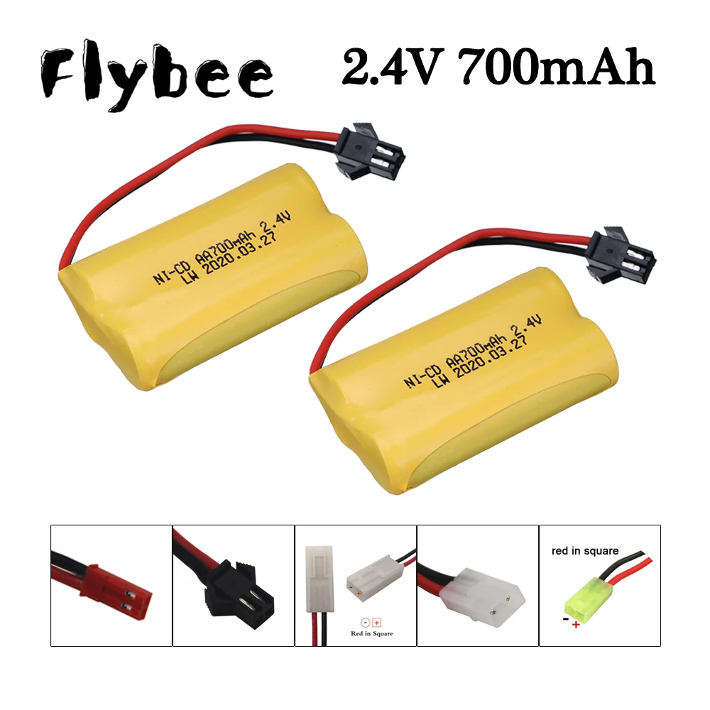 (M รุ่น) 2.4V 700Mah NICD แบตเตอรี่สำหรับ Rc ของเล่นรถถังรถไฟหุ่นยนต์เรือปืน Ni-CD AA 700mah 2.4V แบตเตอรี่แบบชาร์จไฟได้2ชิ้น