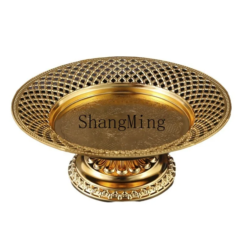 

DSA Metal Fruit Banquet Plate Household Decoration Tray Pastry Snack Plate Decoration
