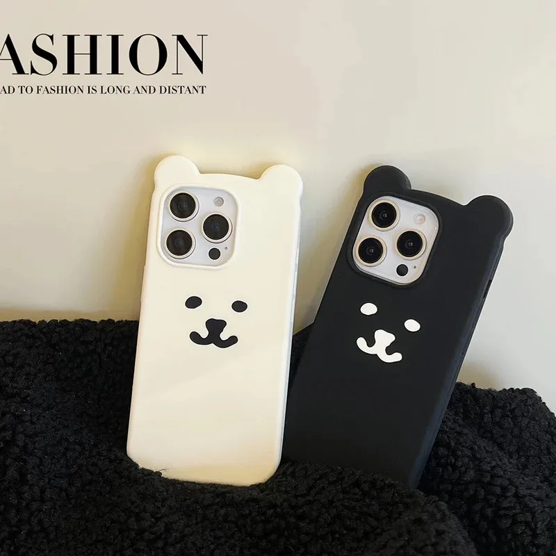

Kawaii Cartoon Nagano Bear Phone Case For iPhone 11 12 13 14 15 Plus 16 Pro Max Soft Silicone Cover