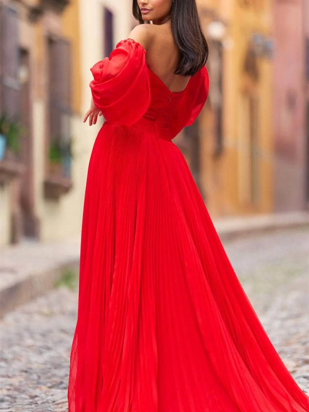 Fashionable Chiffon Evening Gown 2024 Classic Detachable Long Sleeve Dress Fashionable A-Line Gowns Vestidos De Novia