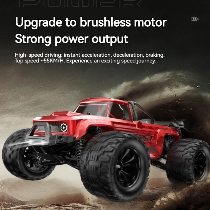 Novo kf18 escala 1:14 carro elétrico sem escova de alta velocidade função completa 3s tração nas quatro rodas rc veículo de escalada off-road brinquedo presente