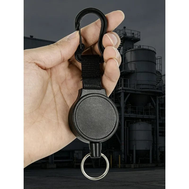 Handheld Radio Mic Retractable Lanyard Stretchable Keychain for Off-Road Vehicle Mobile Walkie Talkie Accessories