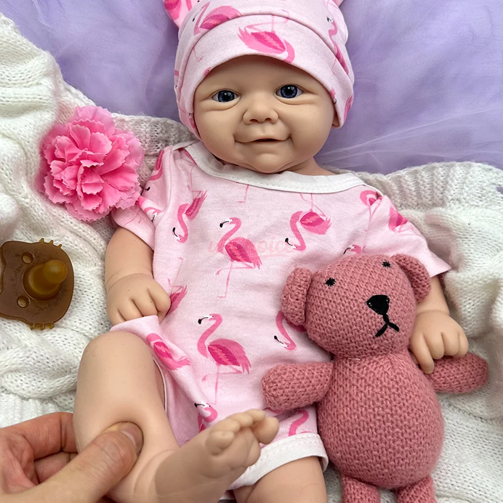 Wysokiej jakości 17-calowa silikonowa lalka reborn z pełnym ciałem, niemalowana, do samodzielnego malowania, noworodek dziewczynka/chłopiec, kolekcja artystyczna, dla rodziców, do pokoju dziecięcego, pielęgnacja niemowląt.