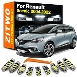 ZITWO Car Bulb Accessories LED Interior Dome Light Kit For Renault Scenic For Grand Scenic 2 3 4 2004- 2018 2019 2020 2021 2022
