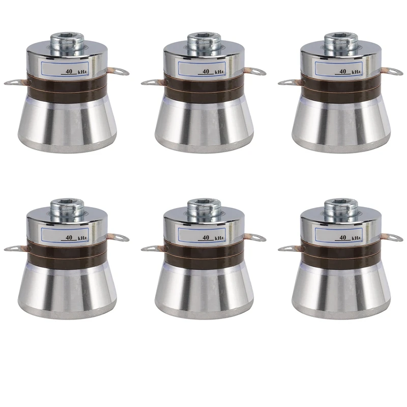 6X 60W 40Khz High Conversion Efficiency Ultrasonic Piezoelectric Transducer Cleaner High Performance Acoustic Components